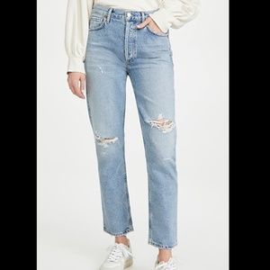 Citizens of Humanity Charlotte High Rise Straight Jeans in Moondust